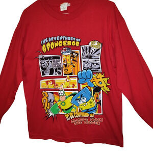 Nickelodeon The Adventures Of SPONGEBOB Red T Shirt ESCAPE FROM VORTEX Kids XL